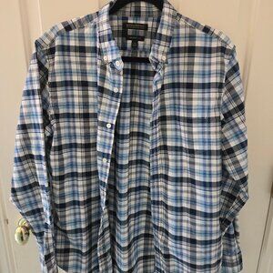 Banana Republic, Medium, Blue patterned button down